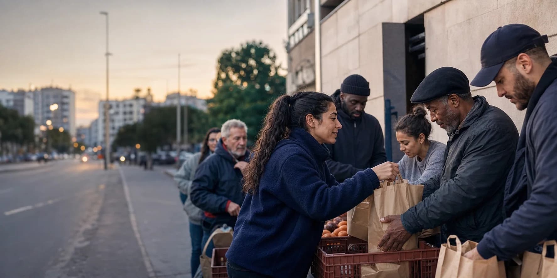Des bénévoles préparent et distribuent des colis alimentaires en Seine-Saint-Denis